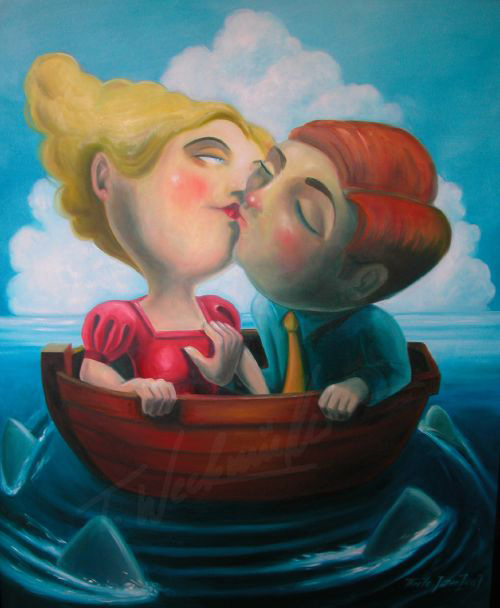 Liebe ist ein Boot – Ölgemälde von Thilo Weckmüller